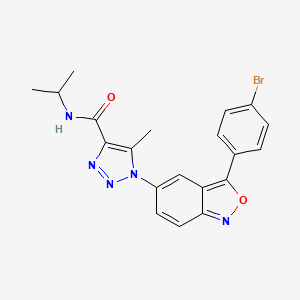 1-[3-(4-bromophenyl)-2,1-benzoxazol-5-yl]-5-methyl-N-(propan-2-yl)-1H-1,2,3-triazole-4-carboxamide