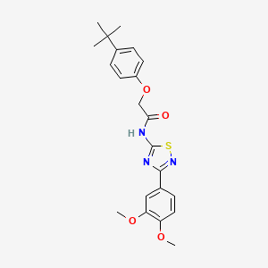 molecular formula C22H25N3O4S B11323661 2-(4-tert-butylphenoxy)-N-[3-(3,4-dimethoxyphenyl)-1,2,4-thiadiazol-5-yl]acetamide 