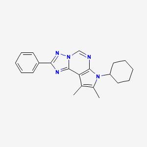 7-cyclohexyl-8,9-dimethyl-2-phenyl-7H-pyrrolo[3,2-e][1,2,4]triazolo[1,5-c]pyrimidine