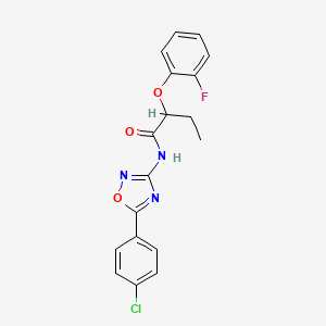 N-[5-(4-chlorophenyl)-1,2,4-oxadiazol-3-yl]-2-(2-fluorophenoxy)butanamide