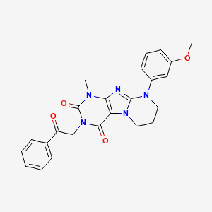 9-(3-methoxyphenyl)-1-methyl-3-(2-oxo-2-phenylethyl)-1H,2H,3H,4H,6H,7H,8H,9H-pyrimido[1,2-g]purine-2,4-dione