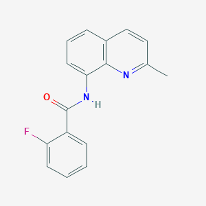 molecular formula C17H13FN2O B11323713 2-fluoro-N-(2-methylquinolin-8-yl)benzamide 