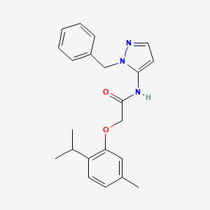 molecular formula C22H25N3O2 B11323720 N-(1-benzyl-1H-pyrazol-5-yl)-2-[5-methyl-2-(propan-2-yl)phenoxy]acetamide CAS No. 943114-71-4