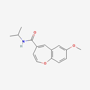 molecular formula C15H17NO3 B11323724 7-methoxy-N-(propan-2-yl)-1-benzoxepine-4-carboxamide 