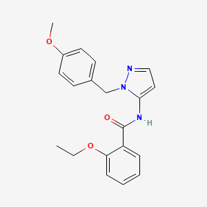 molecular formula C20H21N3O3 B11323731 2-ethoxy-N-[1-(4-methoxybenzyl)-1H-pyrazol-5-yl]benzamide 