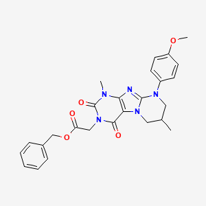 benzyl 2-[9-(4-methoxyphenyl)-1,7-dimethyl-2,4-dioxo-7,8-dihydro-6H-purino[7,8-a]pyrimidin-3-yl]acetate