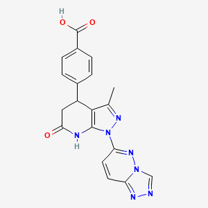 4-[6-hydroxy-3-methyl-1-([1,2,4]triazolo[4,3-b]pyridazin-6-yl)-4,5-dihydro-1H-pyrazolo[3,4-b]pyridin-4-yl]benzoic acid