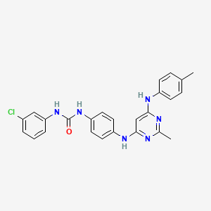 molecular formula C25H23ClN6O B11323765 1-(3-Chlorophenyl)-3-(4-((2-methyl-6-(p-tolylamino)pyrimidin-4-yl)amino)phenyl)urea 