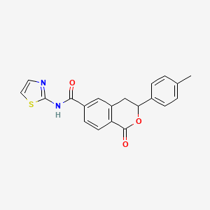 3-(4-methylphenyl)-1-oxo-N-(1,3-thiazol-2-yl)-3,4-dihydro-1H-isochromene-6-carboxamide