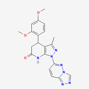 4-(2,4-dimethoxyphenyl)-3-methyl-1-([1,2,4]triazolo[4,3-b]pyridazin-6-yl)-4,5-dihydro-1H-pyrazolo[3,4-b]pyridin-6-ol