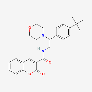 molecular formula C26H30N2O4 B11323777 N-[2-(4-tert-butylphenyl)-2-(morpholin-4-yl)ethyl]-2-oxo-2H-chromene-3-carboxamide 