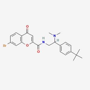 molecular formula C24H27BrN2O3 B11323806 7-bromo-N-[2-(4-tert-butylphenyl)-2-(dimethylamino)ethyl]-4-oxo-4H-chromene-2-carboxamide 