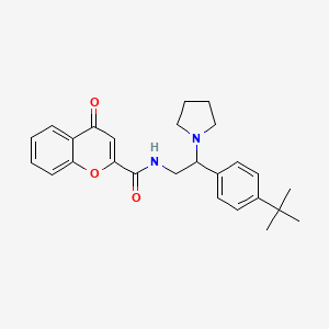 N-[2-(4-tert-butylphenyl)-2-(pyrrolidin-1-yl)ethyl]-4-oxo-4H-chromene-2-carboxamide