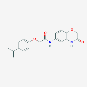 N-(3-oxo-3,4-dihydro-2H-1,4-benzoxazin-6-yl)-2-[4-(propan-2-yl)phenoxy]propanamide