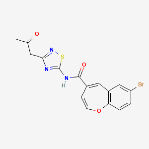 molecular formula C16H12BrN3O3S B11323827 7-bromo-N-[3-(2-oxopropyl)-1,2,4-thiadiazol-5-yl]-1-benzoxepine-4-carboxamide 