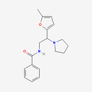 N-[2-(5-methylfuran-2-yl)-2-(pyrrolidin-1-yl)ethyl]benzamide