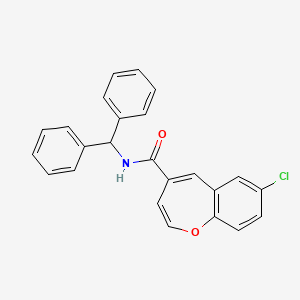 7-chloro-N-(diphenylmethyl)-1-benzoxepine-4-carboxamide