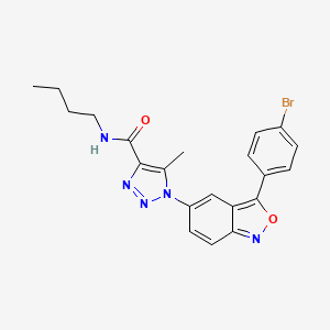 molecular formula C21H20BrN5O2 B11323851 1-[3-(4-bromophenyl)-2,1-benzoxazol-5-yl]-N-butyl-5-methyl-1H-1,2,3-triazole-4-carboxamide 