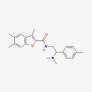 molecular formula C23H28N2O2 B11323857 N-[2-(dimethylamino)-2-(4-methylphenyl)ethyl]-3,5,6-trimethyl-1-benzofuran-2-carboxamide 