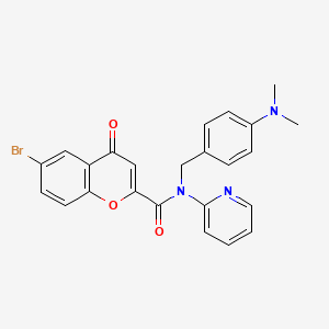 6-bromo-N-[4-(dimethylamino)benzyl]-4-oxo-N-(pyridin-2-yl)-4H-chromene-2-carboxamide