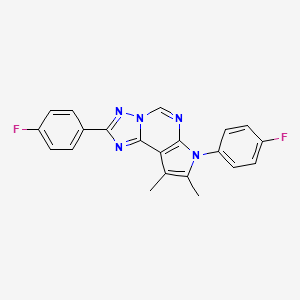 2,7-bis(4-fluorophenyl)-8,9-dimethyl-7H-pyrrolo[3,2-e][1,2,4]triazolo[1,5-c]pyrimidine