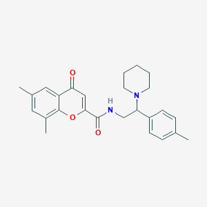 6,8-dimethyl-N-[2-(4-methylphenyl)-2-(piperidin-1-yl)ethyl]-4-oxo-4H-chromene-2-carboxamide