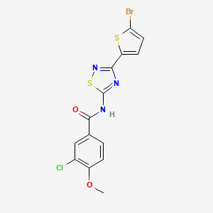 N-[3-(5-bromothiophen-2-yl)-1,2,4-thiadiazol-5-yl]-3-chloro-4-methoxybenzamide