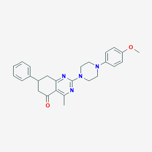 2-[4-(4-methoxyphenyl)piperazin-1-yl]-4-methyl-7-phenyl-7,8-dihydroquinazolin-5(6H)-one