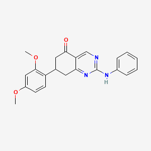 2-anilino-7-(2,4-dimethoxyphenyl)-7,8-dihydroquinazolin-5(6H)-one