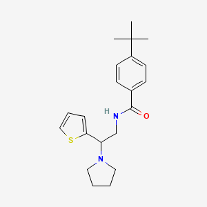 4-tert-butyl-N-[2-(pyrrolidin-1-yl)-2-(thiophen-2-yl)ethyl]benzamide