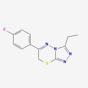 3-ethyl-6-(4-fluorophenyl)-7H-[1,2,4]triazolo[3,4-b][1,3,4]thiadiazine