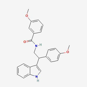 molecular formula C25H24N2O3 B11323939 N-[2-(1H-indol-3-yl)-2-(4-methoxyphenyl)ethyl]-3-methoxybenzamide 