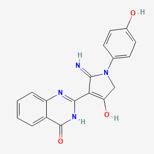 molecular formula C18H14N4O3 B11323944 2-[2-Amino-1-(4-hydroxyphenyl)-4-oxo-4,5-dihydro-1H-pyrrol-3-YL]-3,4-dihydroquinazolin-4-one 