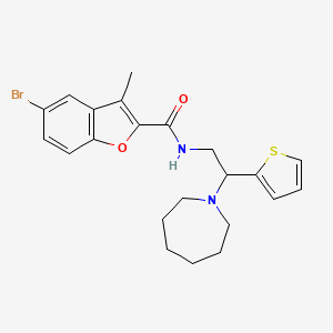 N-[2-(azepan-1-yl)-2-(thiophen-2-yl)ethyl]-5-bromo-3-methyl-1-benzofuran-2-carboxamide