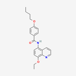 molecular formula C22H24N2O3 B11323955 4-butoxy-N-(8-ethoxyquinolin-5-yl)benzamide 