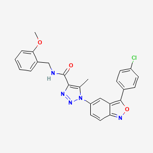 1-[3-(4-chlorophenyl)-2,1-benzoxazol-5-yl]-N-(2-methoxybenzyl)-5-methyl-1H-1,2,3-triazole-4-carboxamide