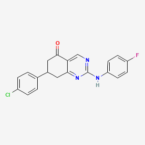 7-(4-chlorophenyl)-2-[(4-fluorophenyl)amino]-7,8-dihydroquinazolin-5(6H)-one