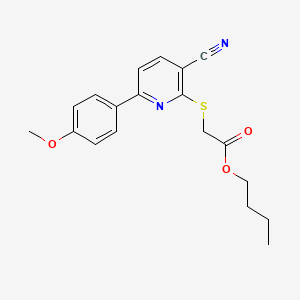 Butyl {[3-cyano-6-(4-methoxyphenyl)pyridin-2-yl]sulfanyl}acetate