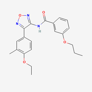 N-[4-(4-ethoxy-3-methylphenyl)-1,2,5-oxadiazol-3-yl]-3-propoxybenzamide