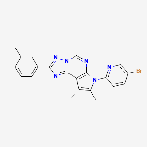 7-(5-Bromo-2-pyridyl)-8,9-dimethyl-2-(3-methylphenyl)-7H-pyrrolo[3,2-E][1,2,4]triazolo[1,5-C]pyrimidine