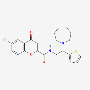 N-[2-(azepan-1-yl)-2-(thiophen-2-yl)ethyl]-6-chloro-4-oxo-4H-chromene-2-carboxamide