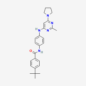 4-(tert-butyl)-N-(4-((2-methyl-6-(pyrrolidin-1-yl)pyrimidin-4-yl)amino)phenyl)benzamide