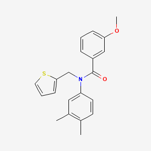 N-(3,4-dimethylphenyl)-3-methoxy-N-(thiophen-2-ylmethyl)benzamide