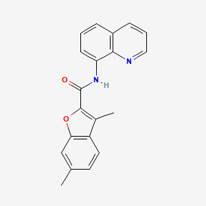 3,6-dimethyl-N-(quinolin-8-yl)-1-benzofuran-2-carboxamide