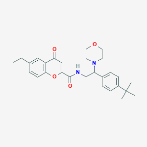 N-[2-(4-tert-butylphenyl)-2-(morpholin-4-yl)ethyl]-6-ethyl-4-oxo-4H-chromene-2-carboxamide