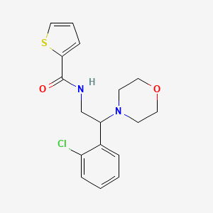 molecular formula C17H19ClN2O2S B11324073 N-[2-(2-chlorophenyl)-2-(morpholin-4-yl)ethyl]thiophene-2-carboxamide 