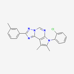 7-(2-chlorophenyl)-8,9-dimethyl-2-(3-methylphenyl)-7H-pyrrolo[3,2-e][1,2,4]triazolo[1,5-c]pyrimidine