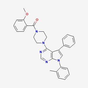 (2-methoxyphenyl){4-[7-(2-methylphenyl)-5-phenyl-7H-pyrrolo[2,3-d]pyrimidin-4-yl]piperazin-1-yl}methanone