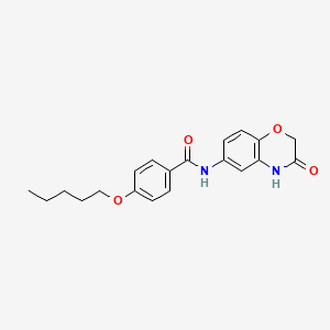 molecular formula C20H22N2O4 B11324110 N-(3-oxo-3,4-dihydro-2H-1,4-benzoxazin-6-yl)-4-(pentyloxy)benzamide 