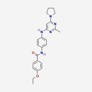 molecular formula C24H27N5O2 B11324113 4-Ethoxy-N-(4-{[2-methyl-6-(pyrrolidin-1-YL)pyrimidin-4-YL]amino}phenyl)benzamide 